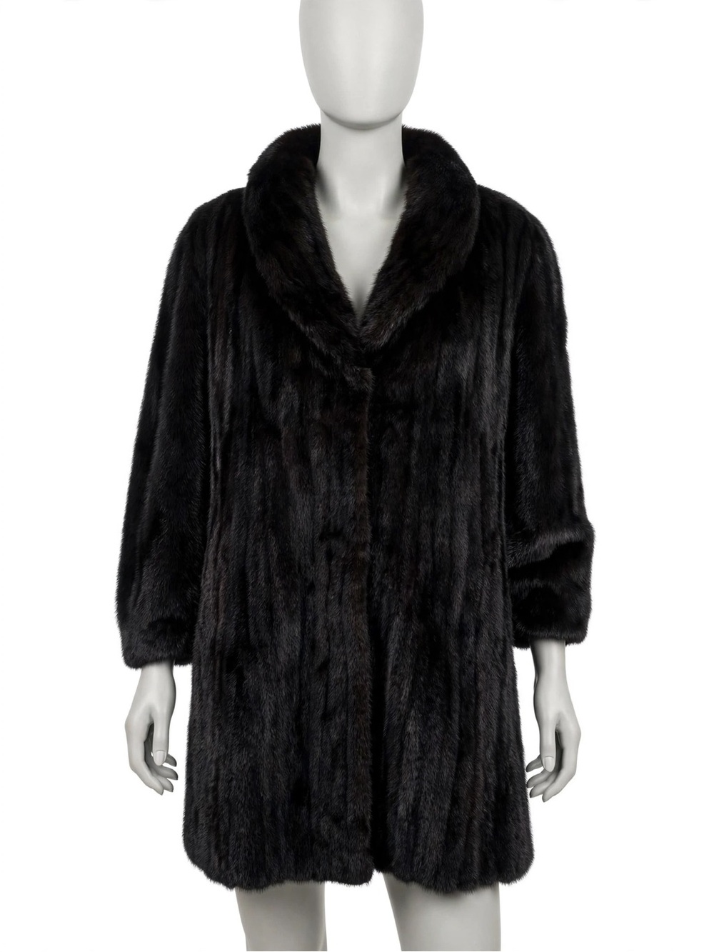 Vintage 1994 Black Real Mink Fur Coat - C 190
- Women's Elegant Winter Jacket